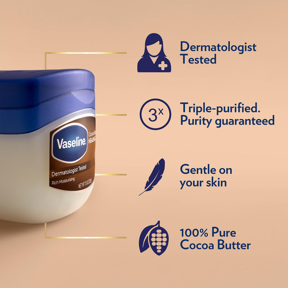 Vaseline on elbow before and after showing smoothing and hydration benefit
