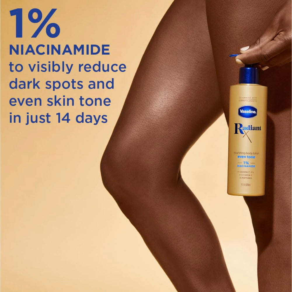 Vaseline bottle in hand to illustrate 11 oz scale and travel-friendly size