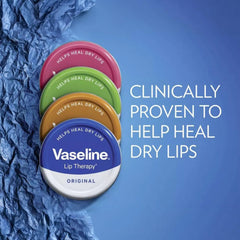 Vaseline balm held in hand demonstrating compact size and convenience