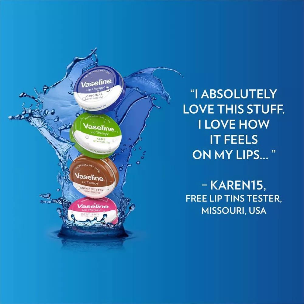 Vaseline balm placed in a purse showing on-the-go hydration benefit
