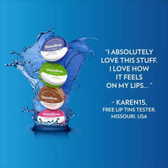 Vaseline balm placed in a purse showing on-the-go hydration benefit