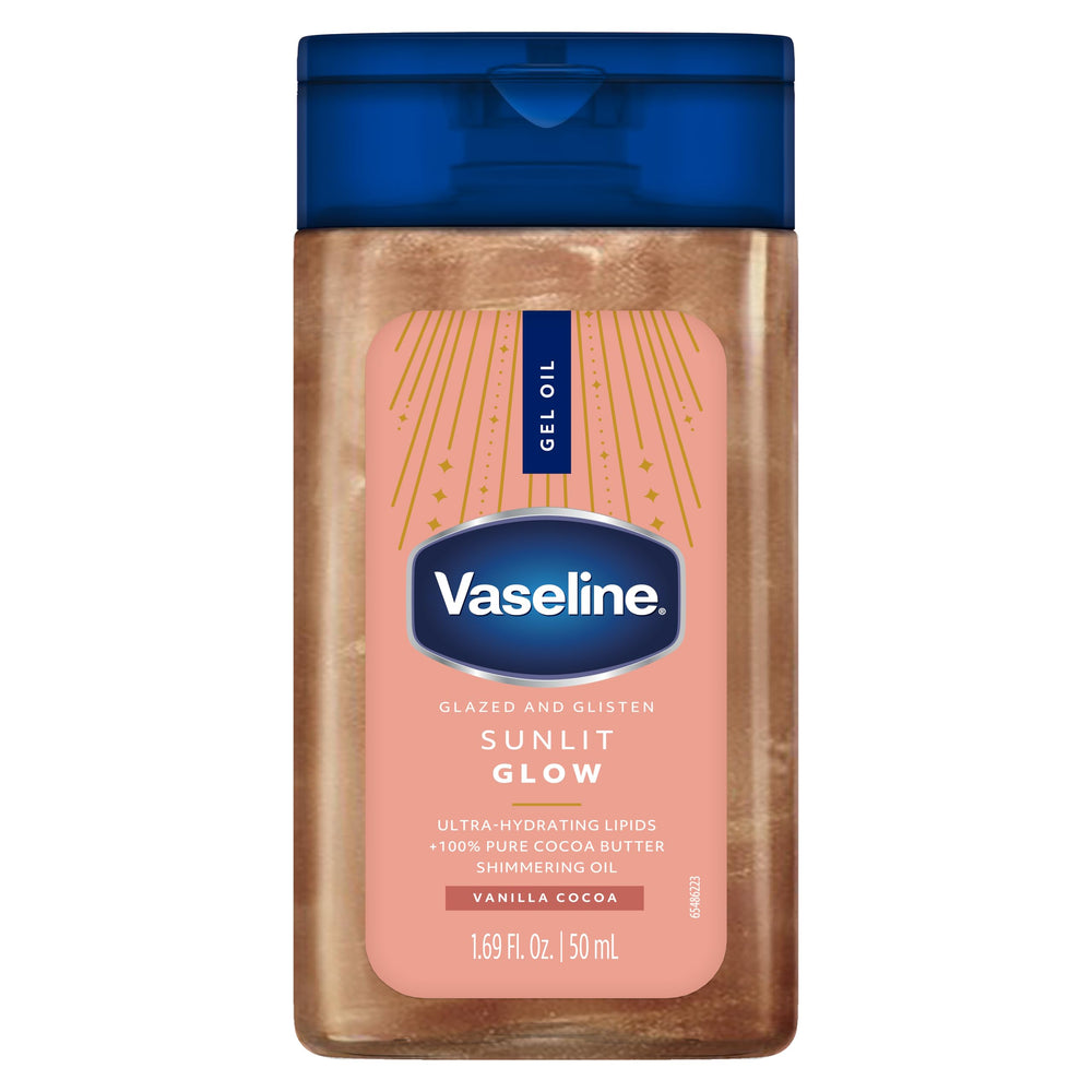 three Vaseline bottles beside passport and sunglasses illustrating travel-friendly convenience