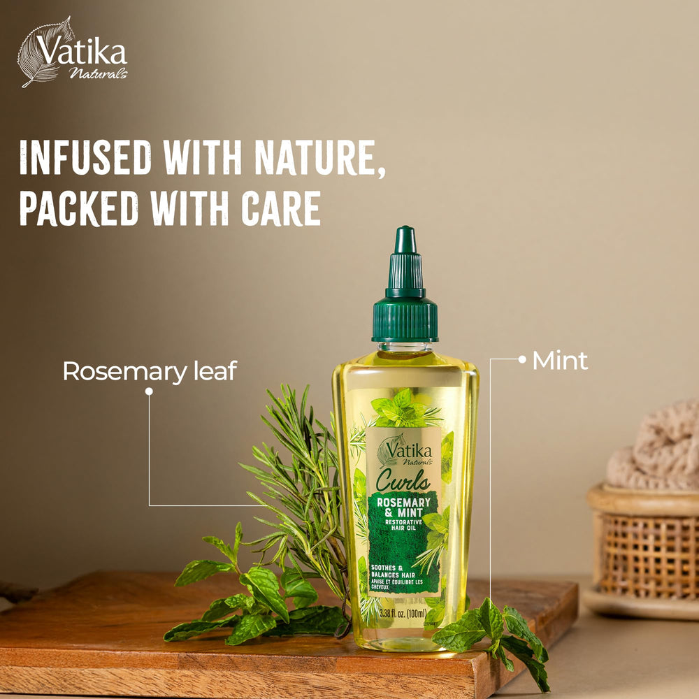 Vatika Curls applied on hands demonstrating easy absorption and control