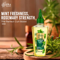 Vatika Curls bottle top and cap detail for easy dispensing benefit
