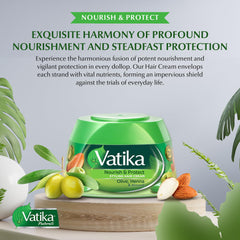 Vatika Naturals henna cream texture closeup highlighting smooth spreadability benefit