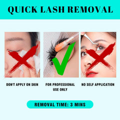 VAVALASH in-salon application showing technician using cream remover safely and quickly