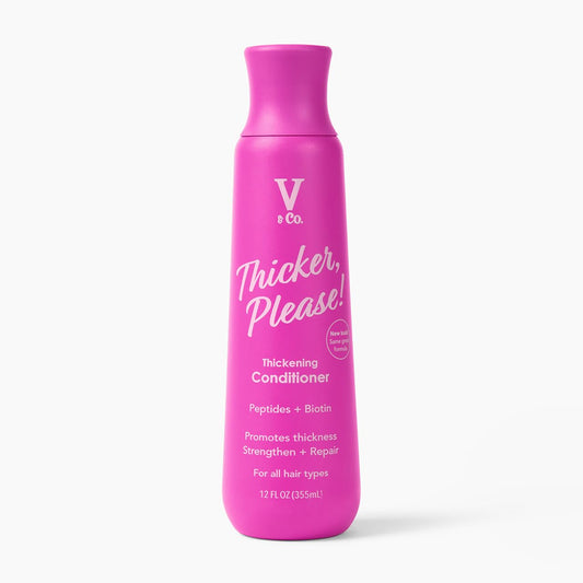 V&CO front bottle view showing label and 12 oz size for clear product ID and benefit