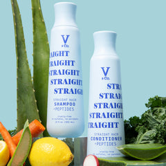 V&Co. shampoo pouring texture showcasing lightweight formula for smooth, non-greasy hydration