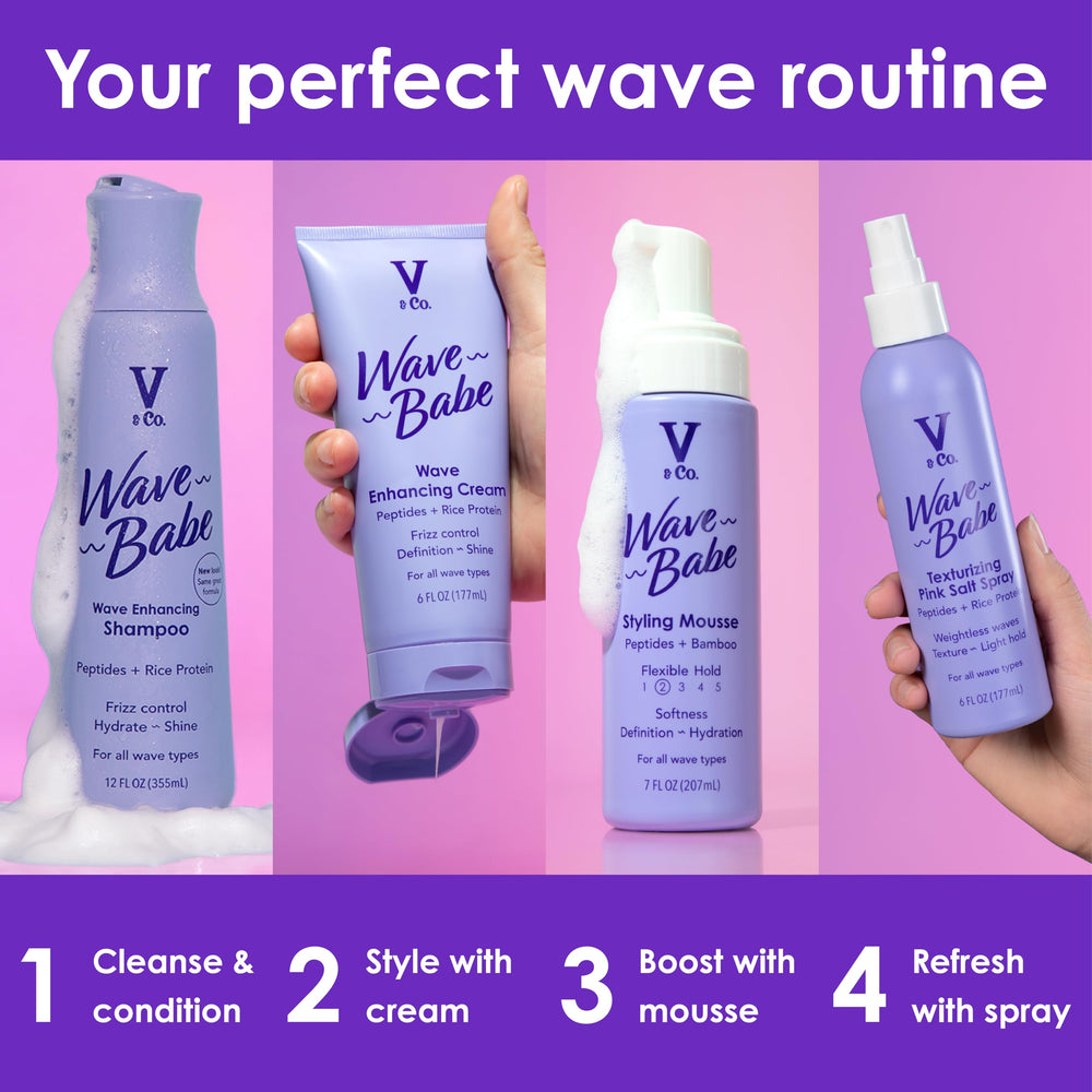 V&Co creamy conditioner texture in hand showing lightweight hydration benefit