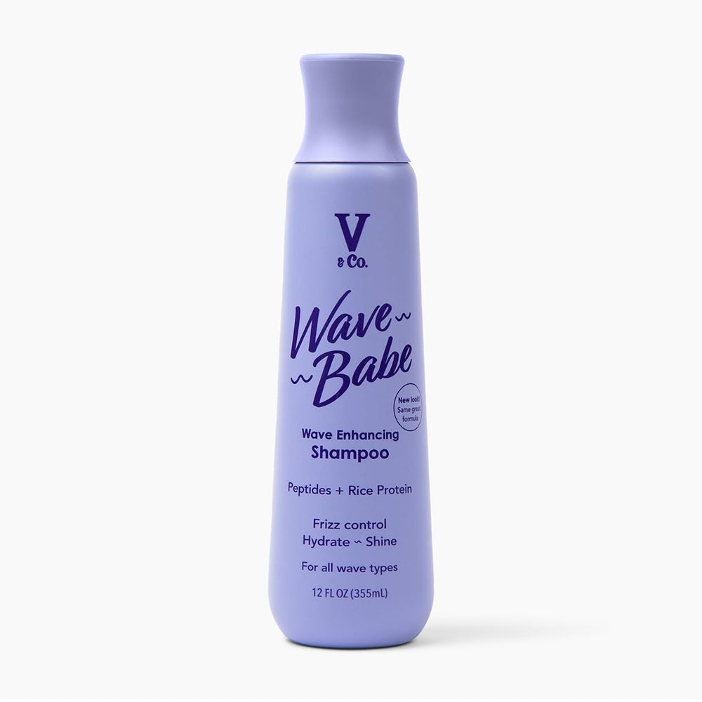 V&CO front bottle showing Wave Babe packaging and key benefits