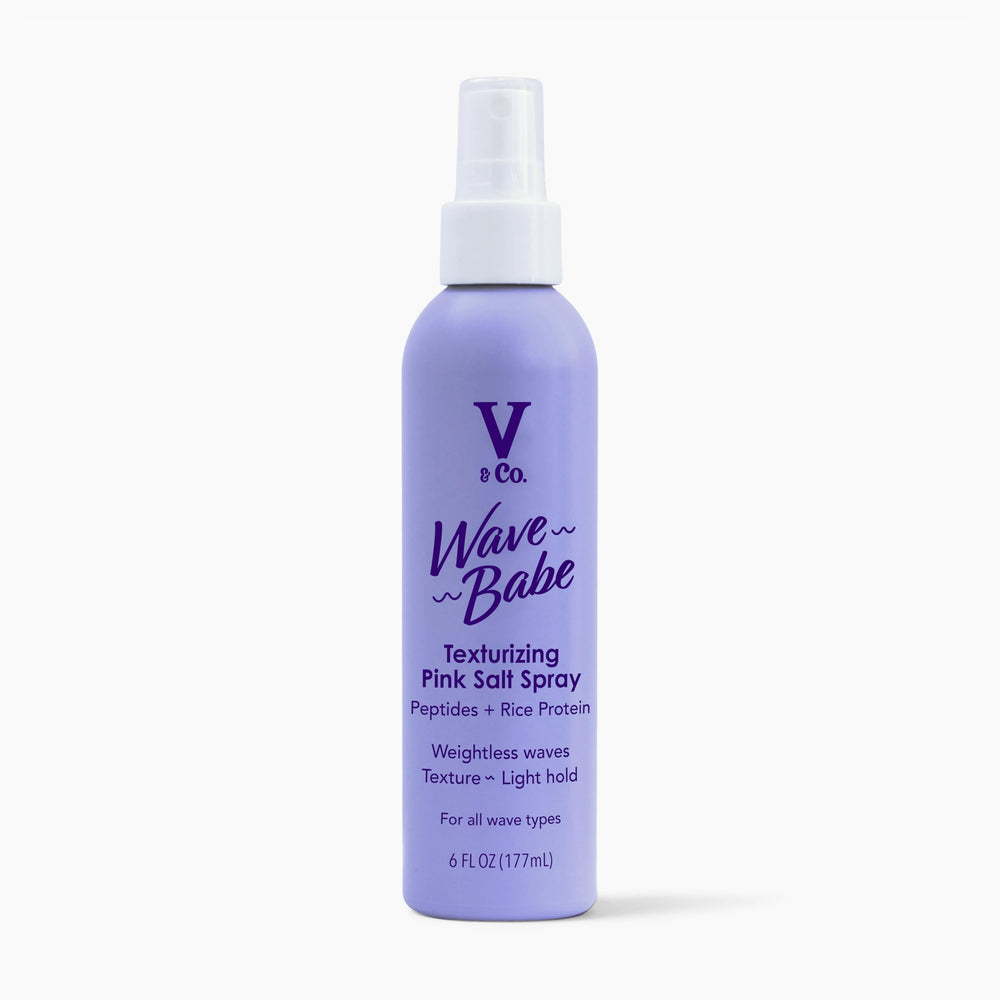 V&Co bottle front packaging showing Wave Babe branding and size benefit