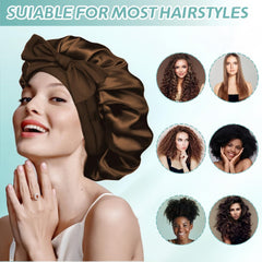 VECIIR bonnet containing braids to protect styles and minimize frizz