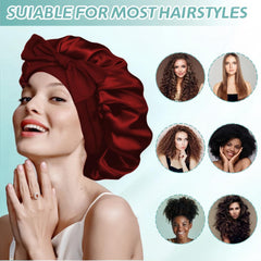 VECIIR bonnet holding braided hair to protect styles and minimize breakage overnight