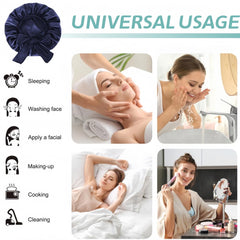 VECIIR bonnet on vanity indicating convenient use during skincare