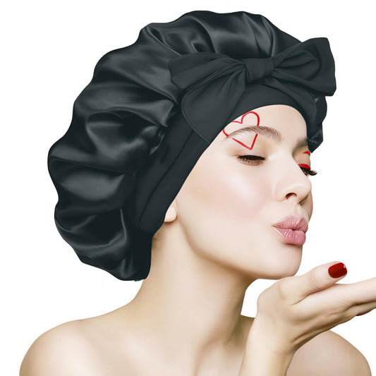 VECIIR bonnet front view showing smooth satin and full coverage benefit