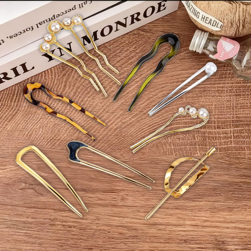 VEEVIIY fork pin locking a French twist for lasting control