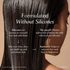 VEGAMOUR using HYDR-8 on dry hair before heat styling for protection