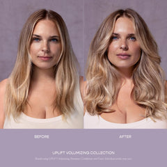 VEGAMOUR before and after hair showing increased volume and bounce