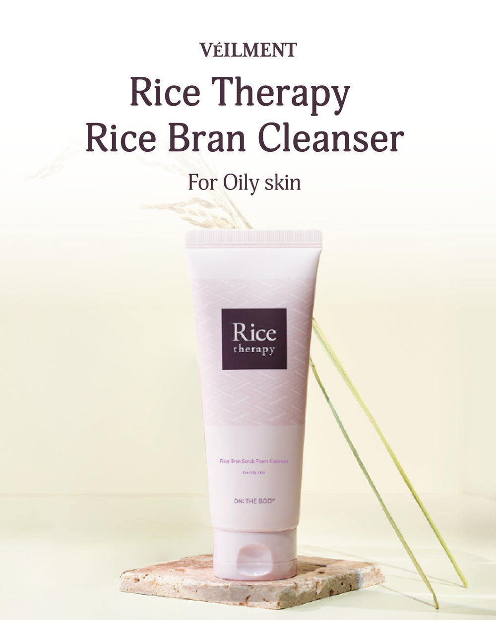 VEILMENT open tube with creamy foam texture for gentle cleansing benefit