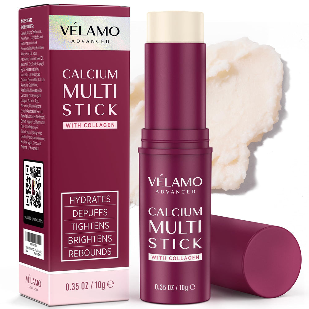 VELAMO ADVANCED front packaging showing compact travel stick for easy hydration