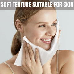 Velmitten cloth in hand demonstrating full-face coverage and easy makeup removal benefit.