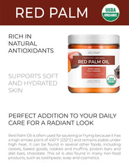 velona open jar revealing semi-solid red palm oil ready to scoop for recipes