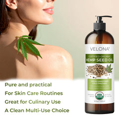 velona label detail highlighting USDA Organic seal and ingredient transparency benefit