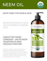 velona neem oil pouring closeup demonstrating rich texture and easy pouring