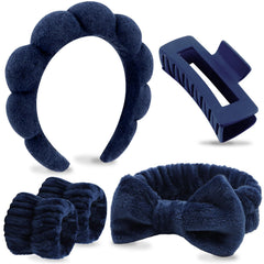 VELSCRUN front-view headband set showing all five pieces for easy routines
