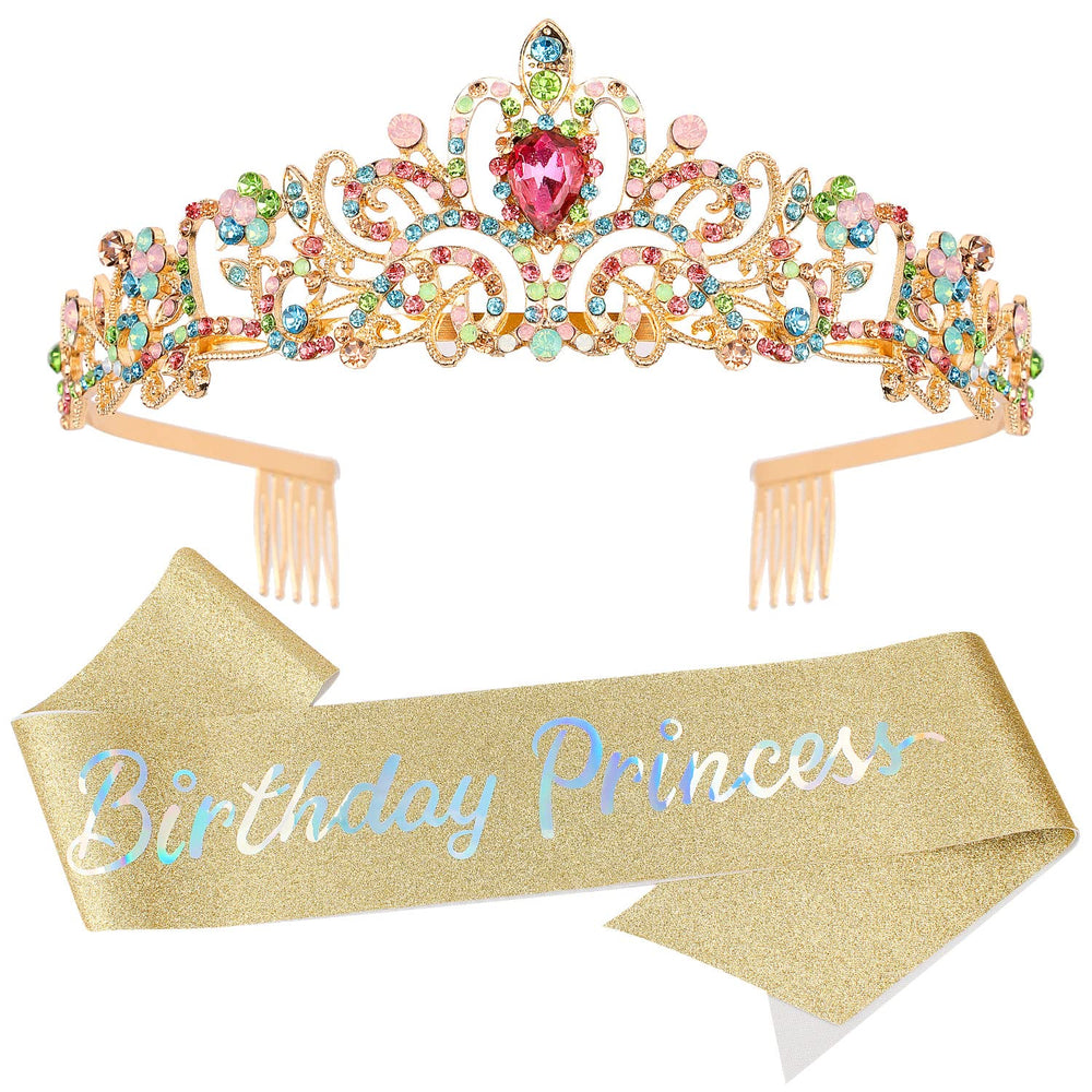 VELSCRUN tiara front view showing sparkle and regal shape for standout photos