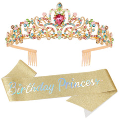 VELSCRUN tiara front view showing sparkle and regal shape for standout photos
