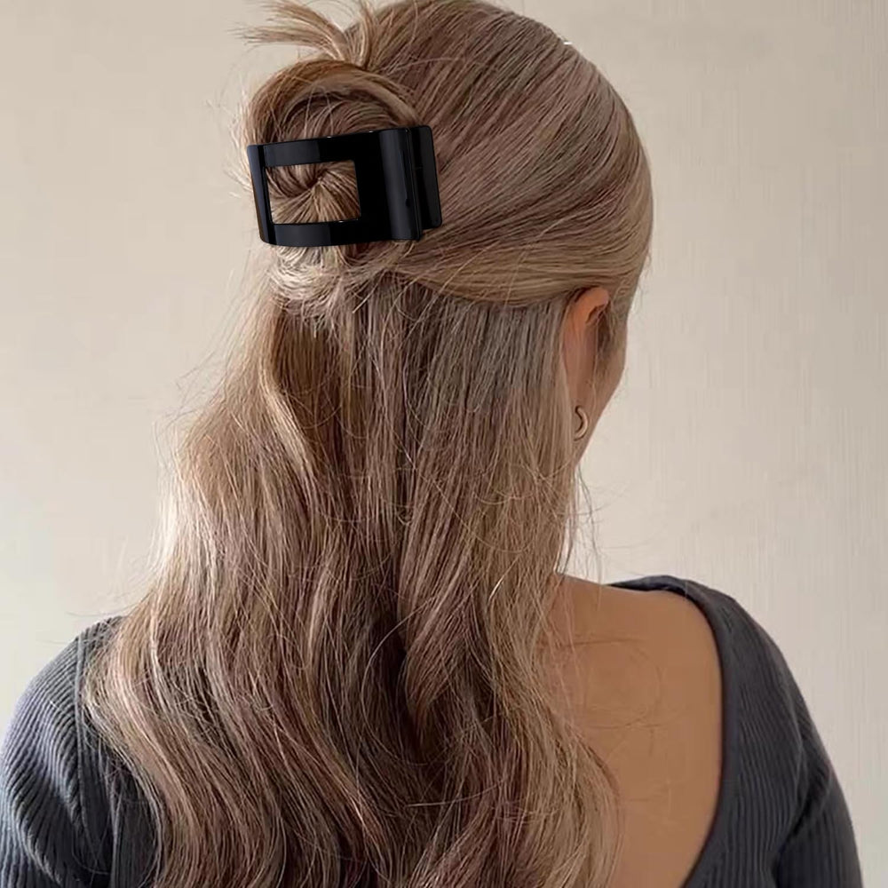 VELSCRUN clip holding a full bun showing secure grip for long or thick hair