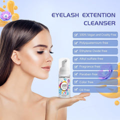Vemofoper in-use demo on model showing safe lash cleaning benefit