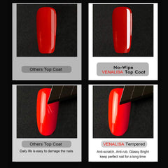 V VENALISA base coat brush and texture showing smooth spread for improved adhesion
