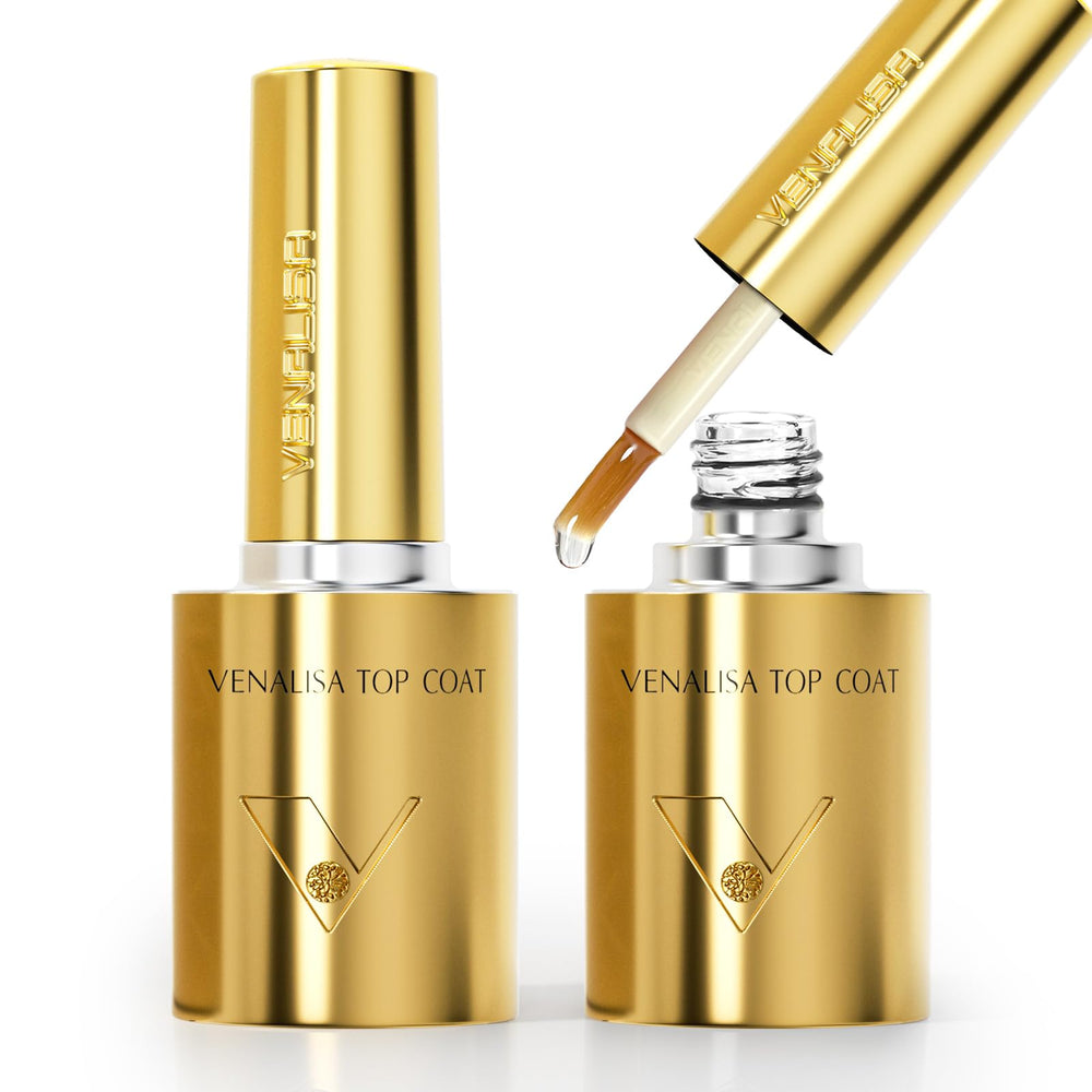 VENALISA front packaging showing two clear top coat bottles and branding for reliable shine