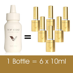 VENALISA glossy drop of top coat illustrating high-shine, protective finish