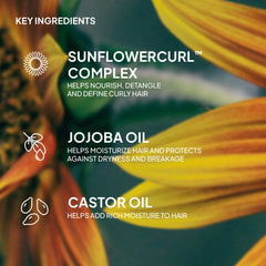 VERB ingredients label highlighting SunflowerCurl Complex and oils