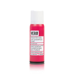 VERB dry shampoo dark front packaging showing label and 1.7 oz can benefits