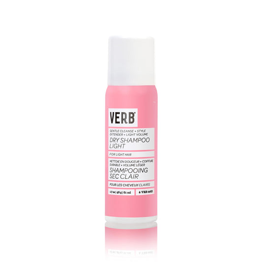 VERB dry shampoo light front packaging showing can and label refreshing on the go
