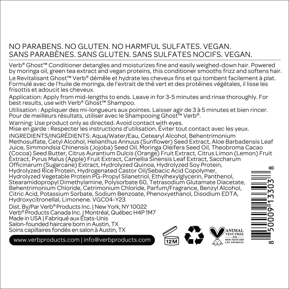 VERB applying Ghost Conditioner to wet hair to detangle and reduce frizz for shinier strands