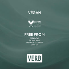 Bathroom countertop with VERB Ghost Oil styled in a routine for everyday use