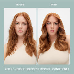 VERB Ghost shampoo pump closeup highlighting easy dispensing and gentle lather benefit