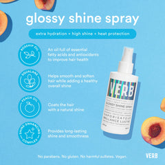 Close-up of spray mist texture from VERB showing fine, non-greasy formula that adds sheen