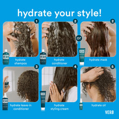 VERB conditioner applied in shower for smooth, manageable hair