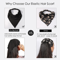 Vercret scarf in use with ponytail showing reliable hold during activity