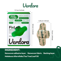 VERDORA open blister pack with one patch visible and ready