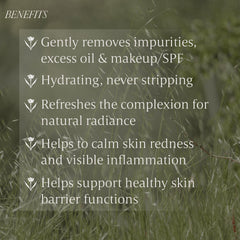 Verli lather on hand illustrating soft foam and non-stripping cleansing benefit