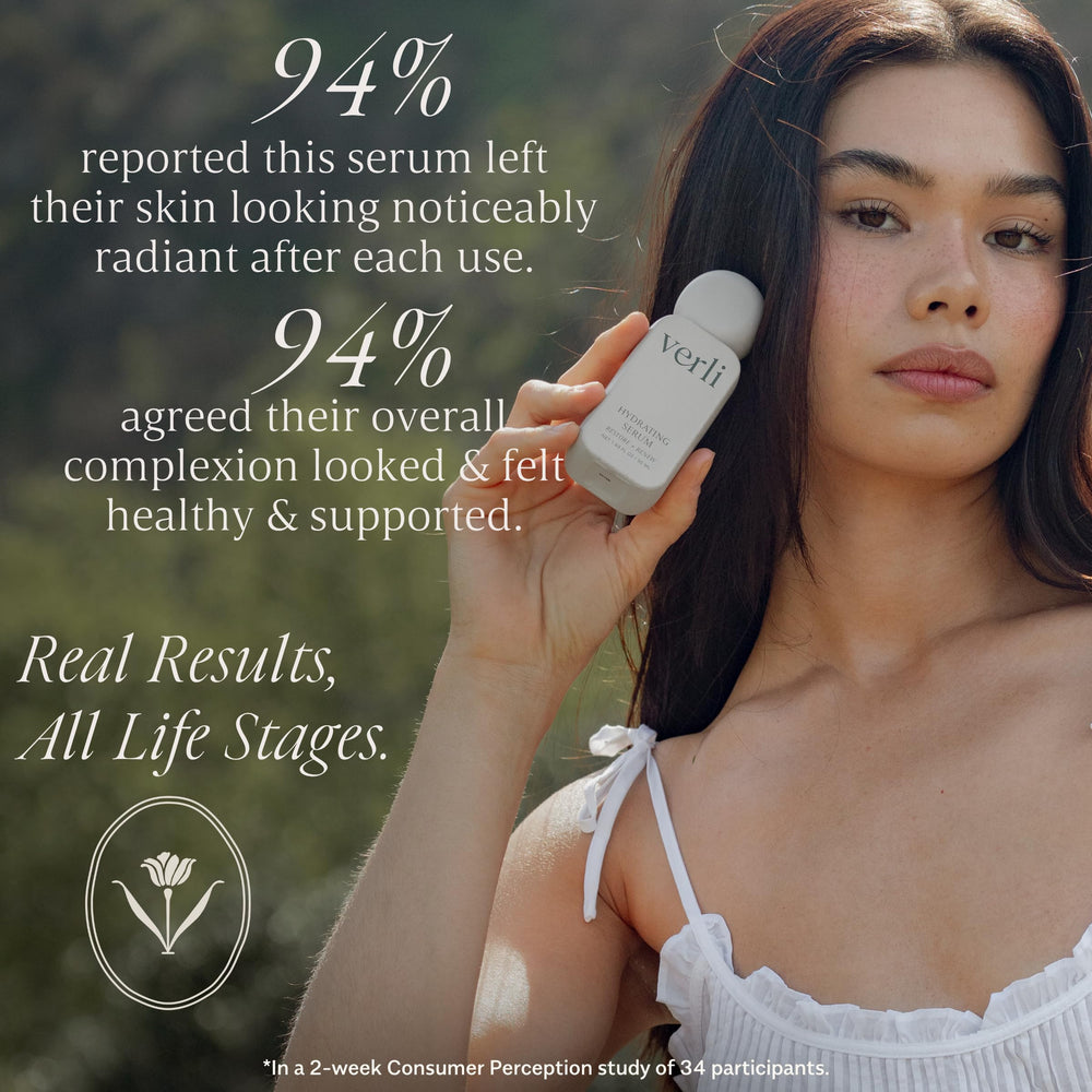 Verli milky serum texture close-up demonstrating quick absorption