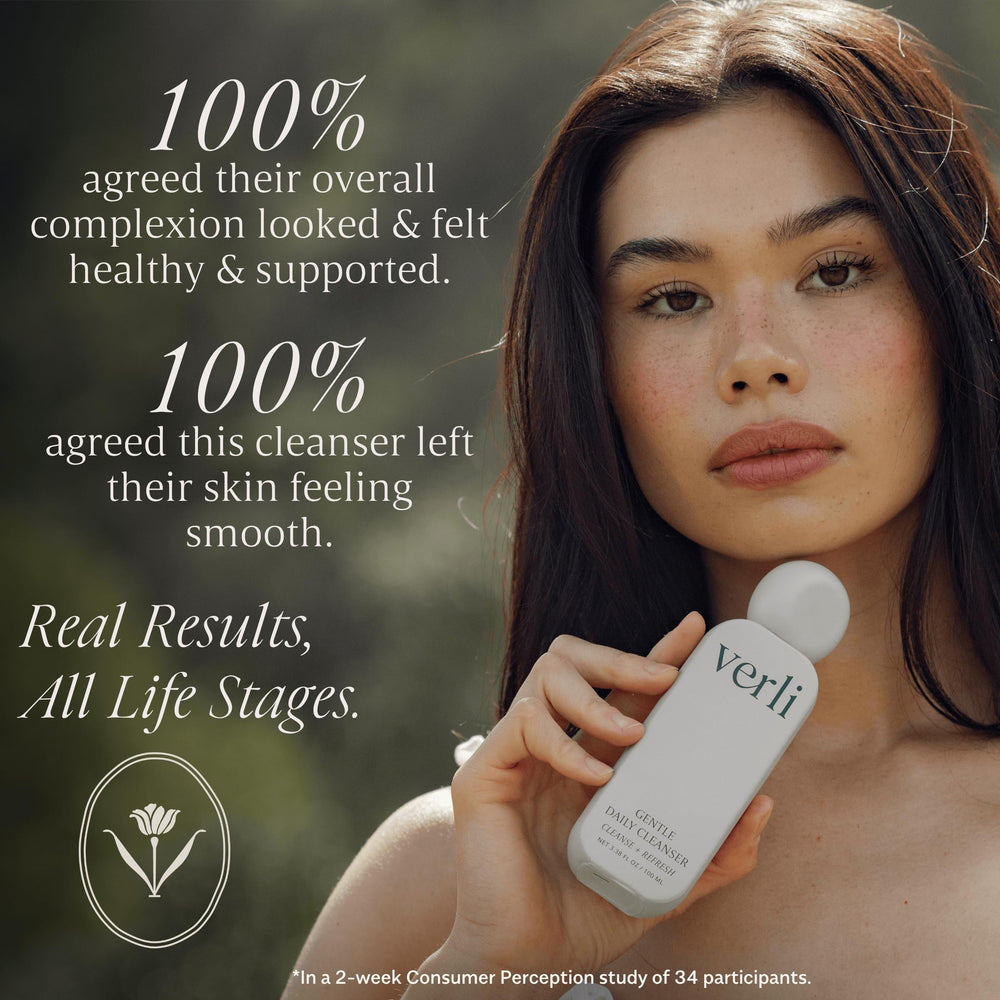 Verli pump dispense texture demonstrating creamy foam and hydrating benefit