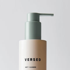Versed bottle on bathroom counter in lifestyle scene implying daily routine convenience